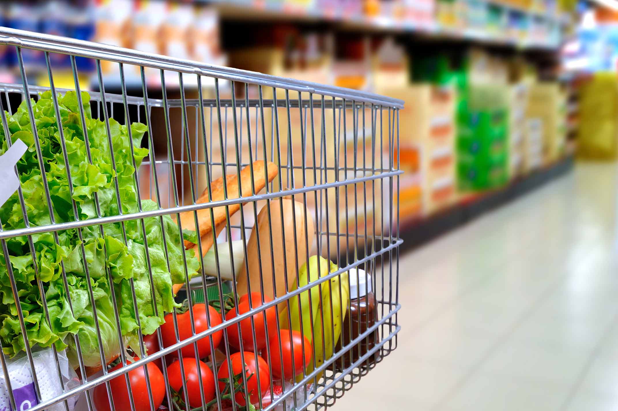 Shopping Trolley with Vegetables