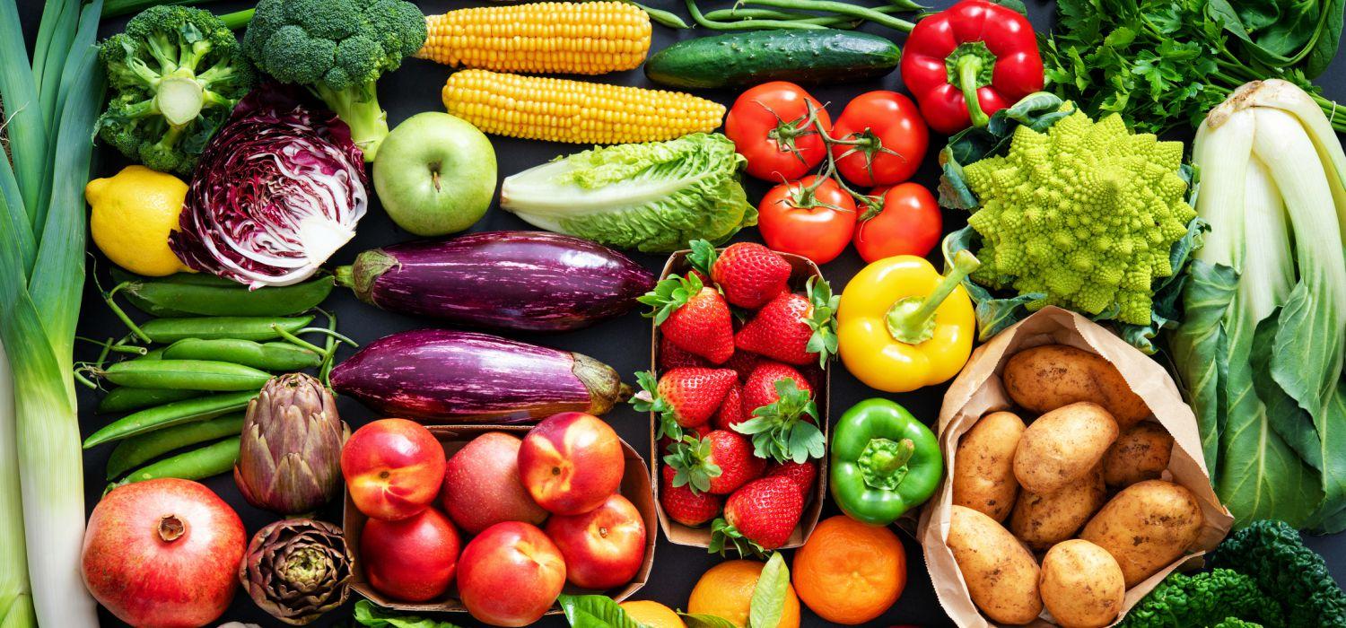 table full of colorful vegetables