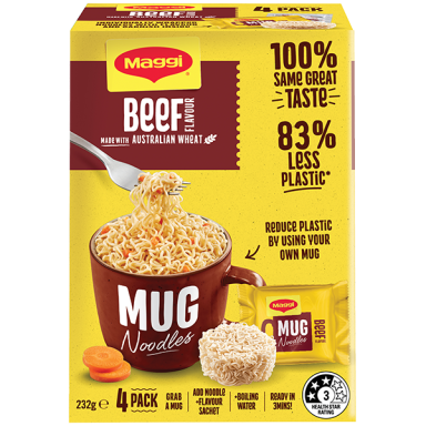 MAGGI Beef Flavour Mug Noodles - 3D FOP