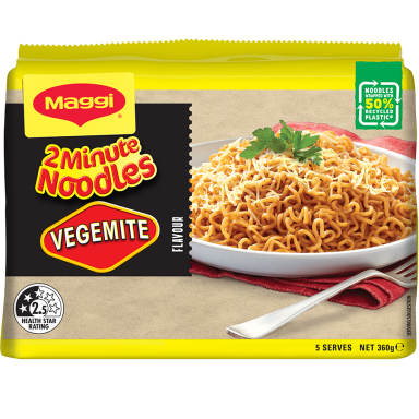 Maggi 2 Minute Noodles Vegemite - FOP