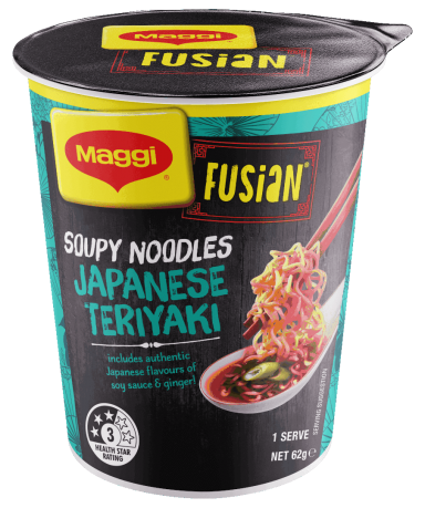 MAGGI FUSIAN Soupy Noodles Japanese Teriyaki Flavour Cup - Front of Pack