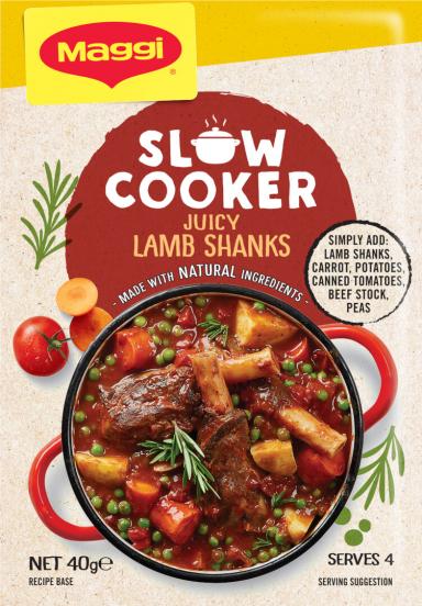 MAGGI Slow Cooker Juicy Lamb Shanks Recipe Base - Front of Pack