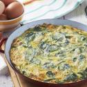 Caramelised Onion & Baby Spinach Frittata (Vegetarian)