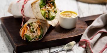 Creamy Chicken Noodle Wraps