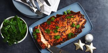 Honey, Soy & Ginger Baked Side Of Salmon